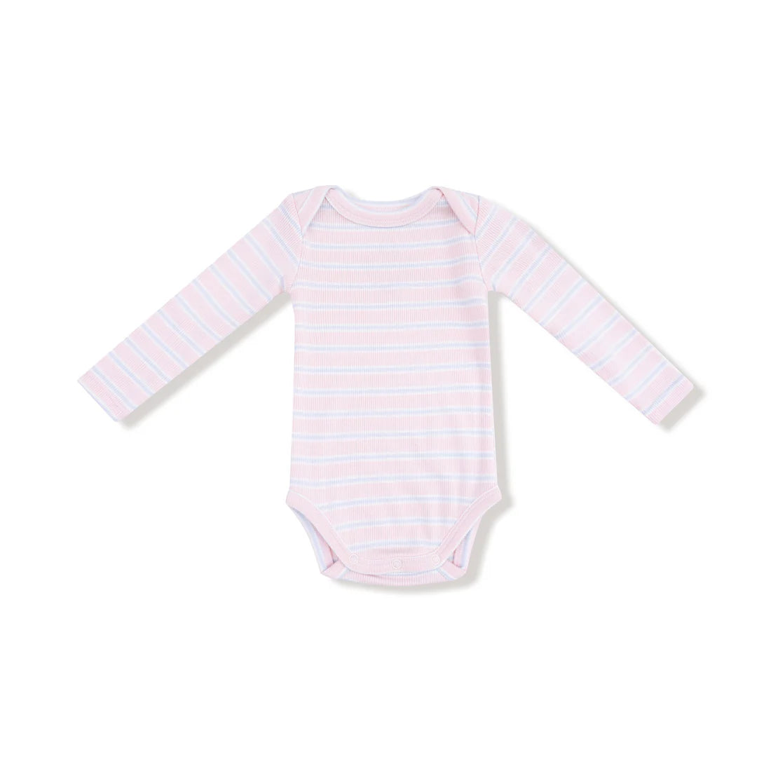 Multi Stripe - Pink Lap Shoulder Bodysuit