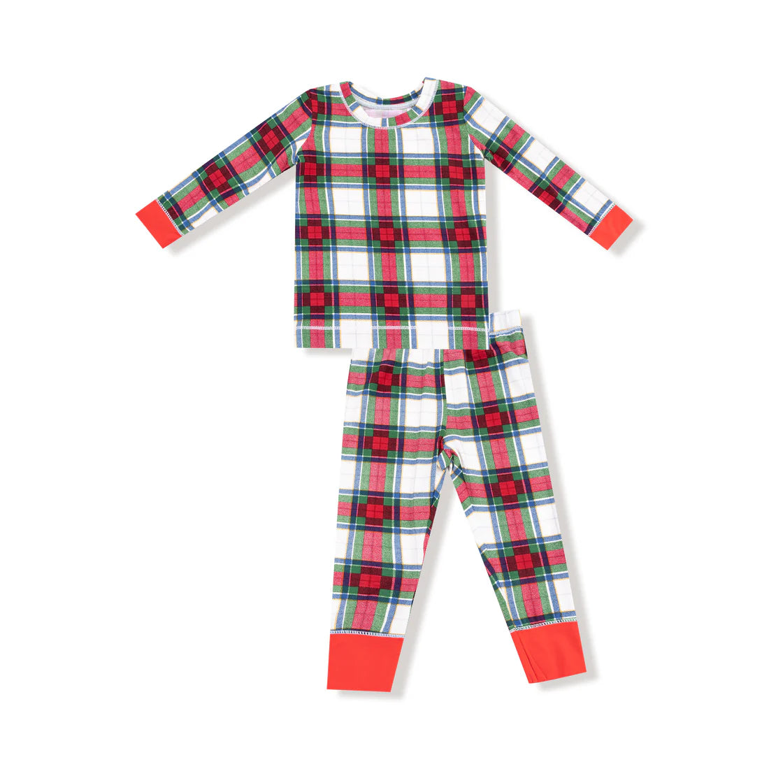 Holiday Plaid Long Sleeve Loungewear Set