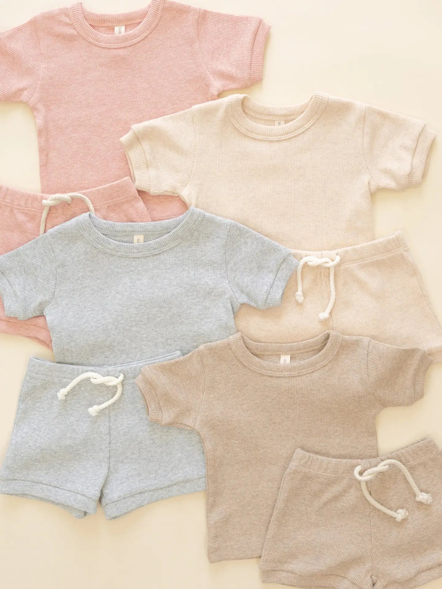 Ribbed Shortie Set || Taupe