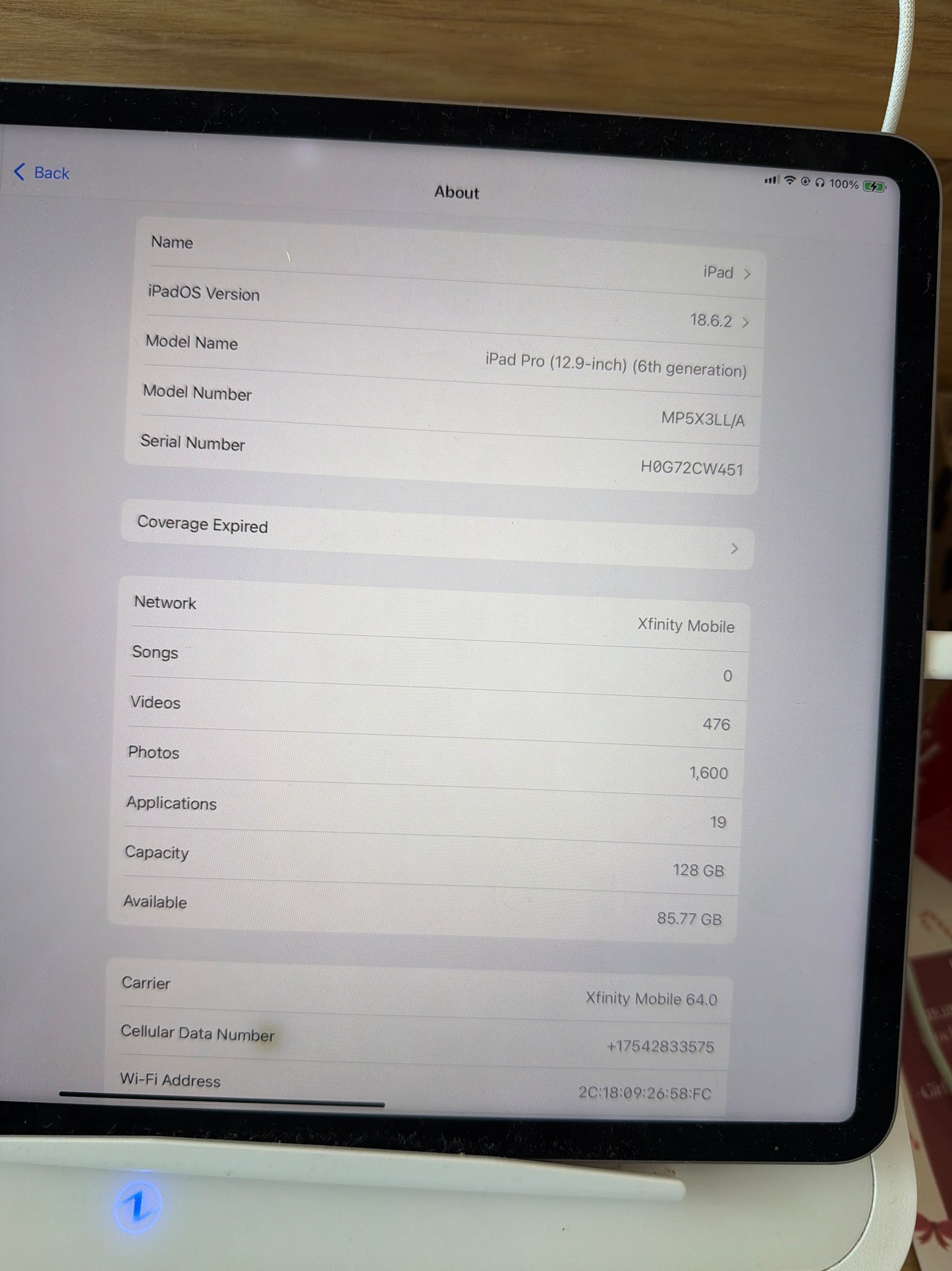 iPad Pro 6th Generation Xfinity 128gb