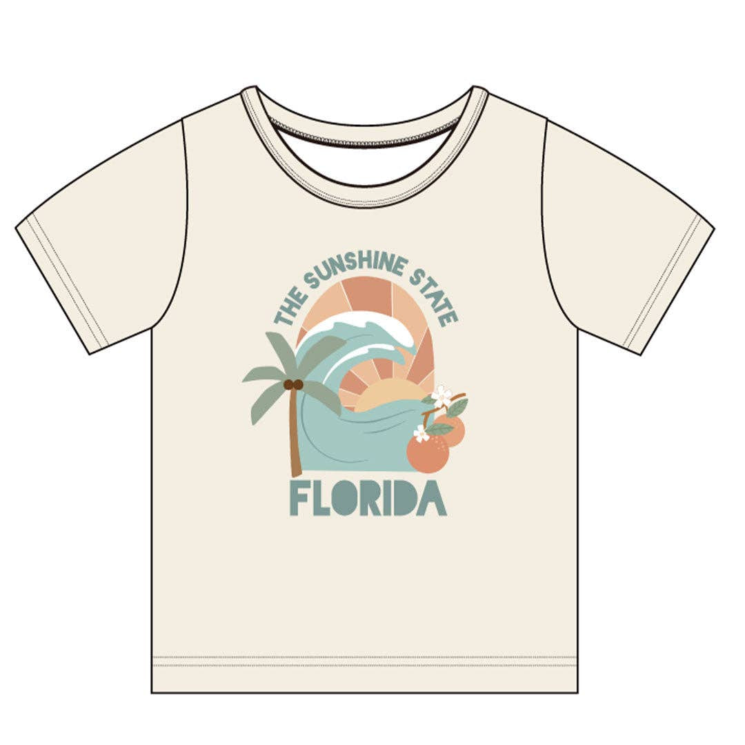 The Sunshine State Florida Souvenir Cotton Kids Tee Shirt