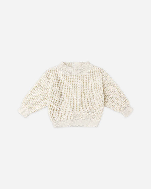 Chunky Knit Sweater + Pant|| Natural