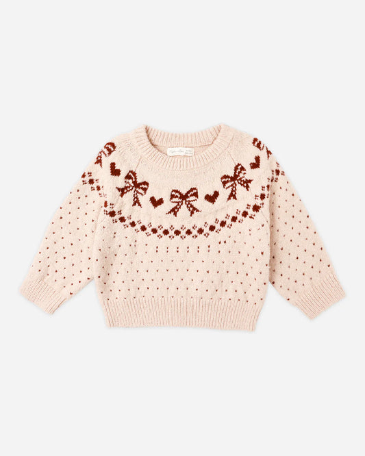 Fair Isle Sweater || Bows 2-3Y