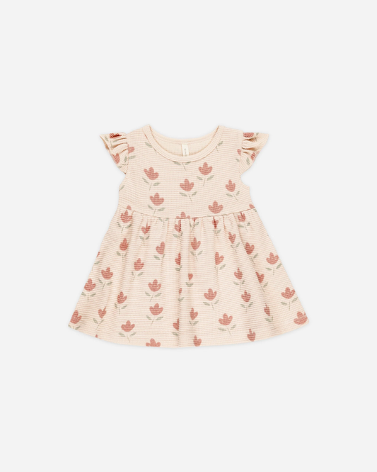 Flutter Sleeve Dress ll Tulips