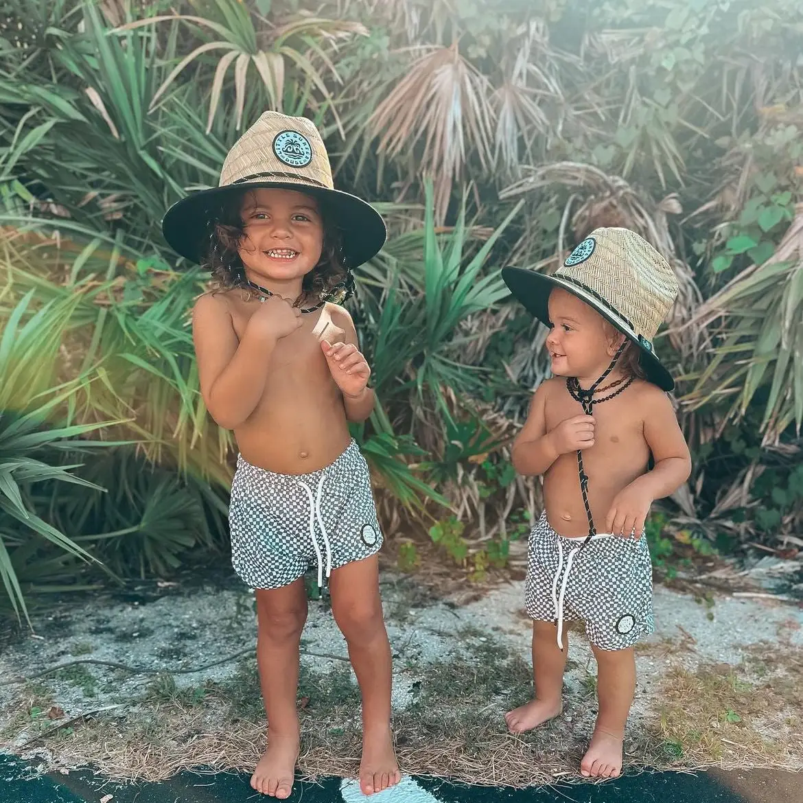 Black & White Straw Hat