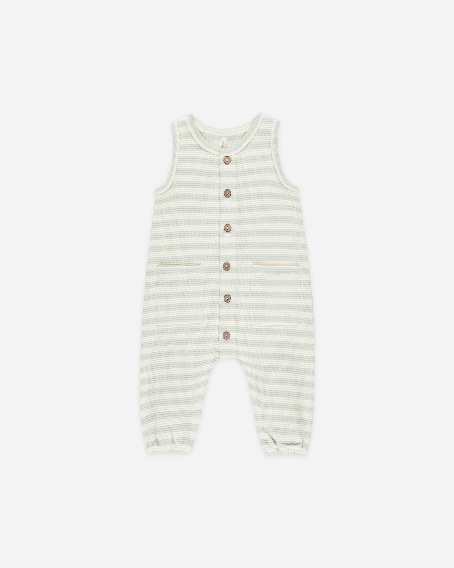 Waffle Jumpsuit ll Mint Stripe