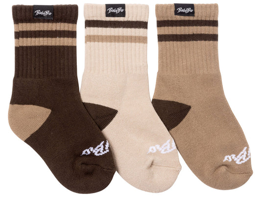 3-Pack Brown Socks