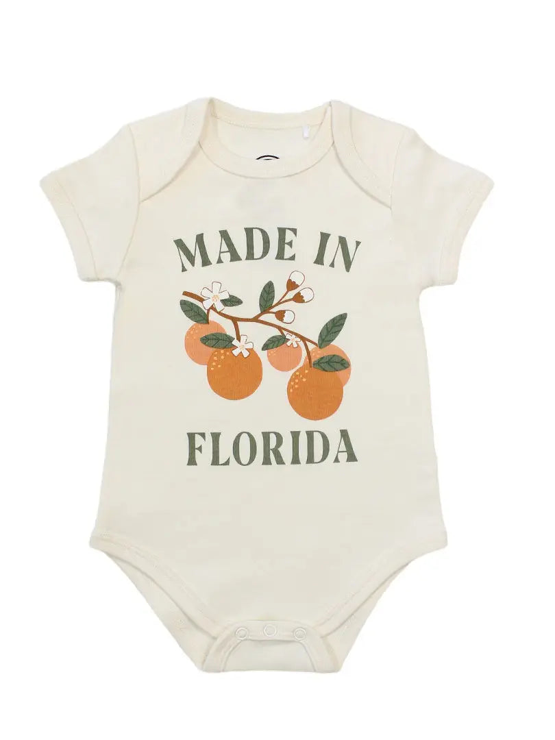 Made in Florida Oranges Cotton Onesie Florida