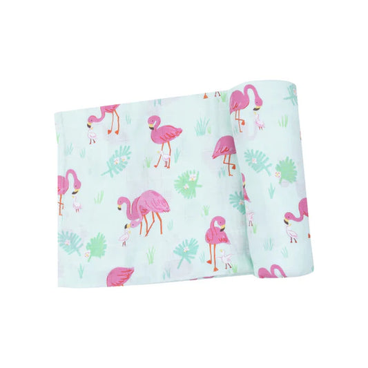 Swaddle Blanket - Flamingos - 47X47