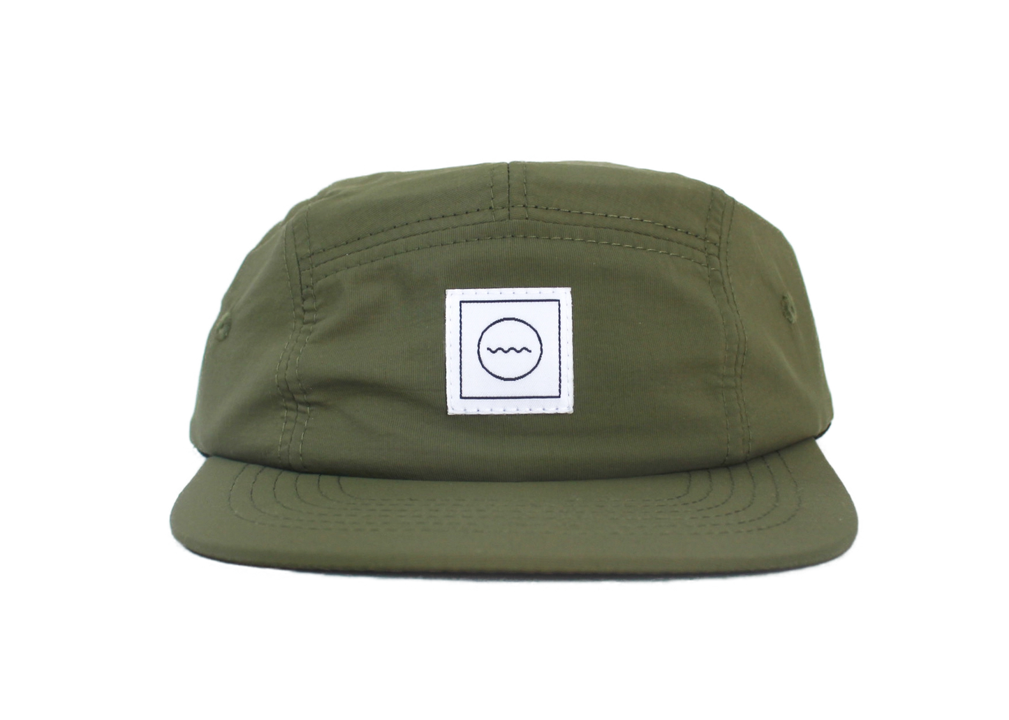 Waterproof Five-Panel Hat in Moss