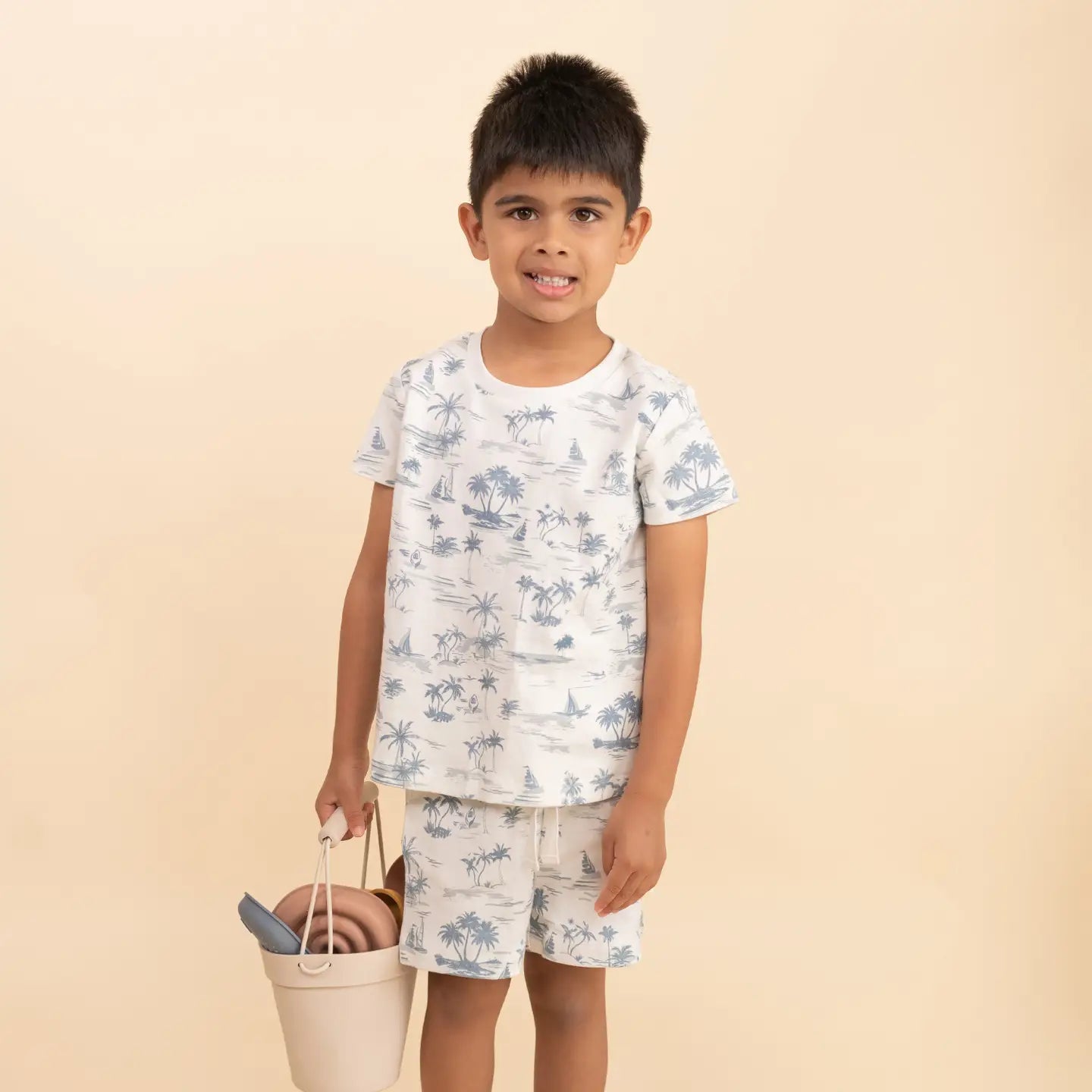 Organic Tee & Shorts Set - Coastal