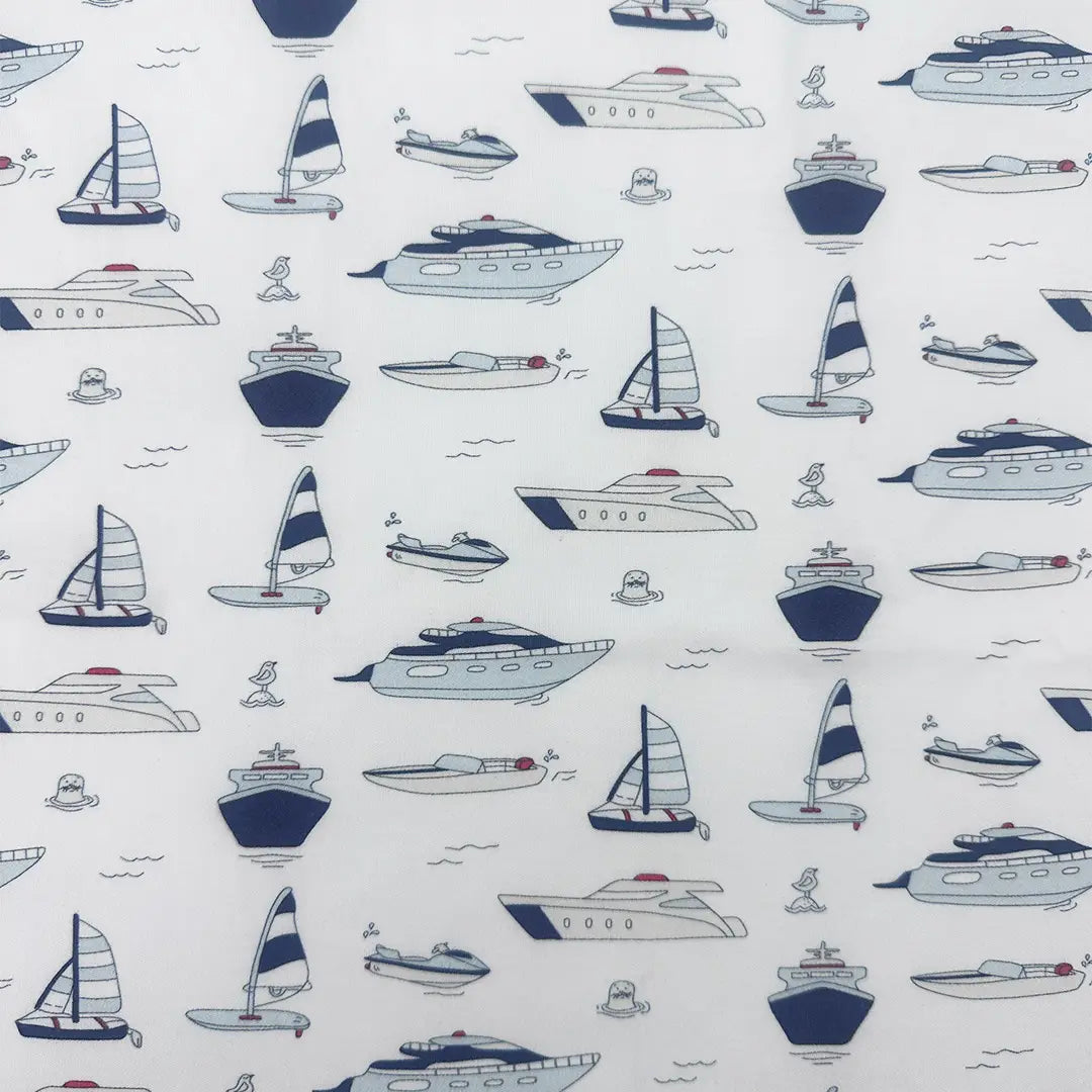 Boats Boy Zipper Footie