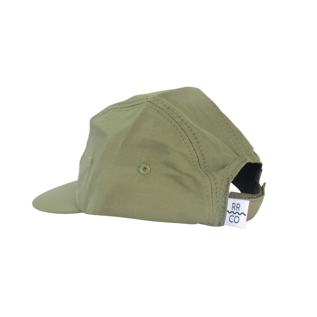 Waterproof Five-Panel Hat in Moss