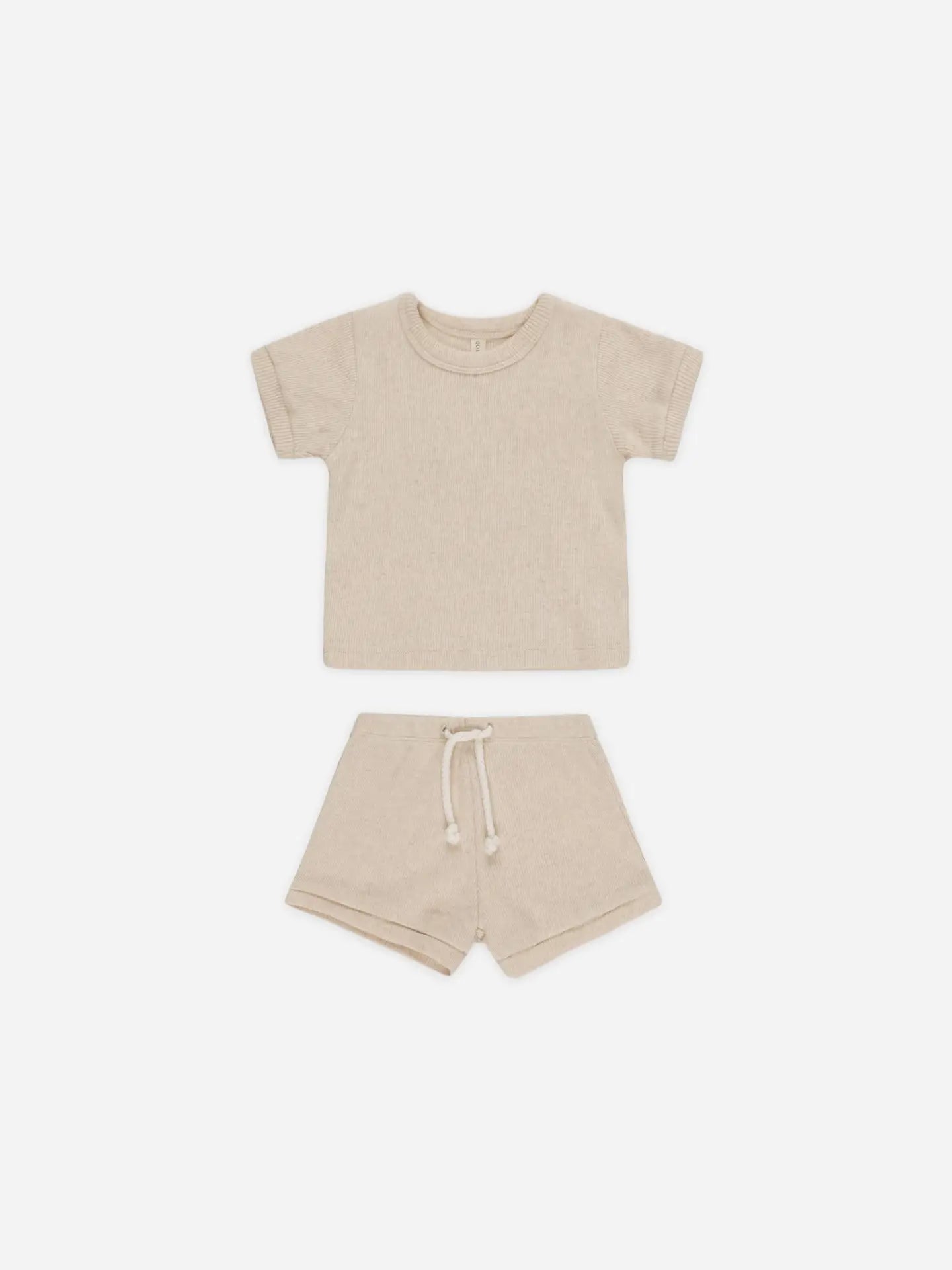 Ribbed Shortie Set || Taupe