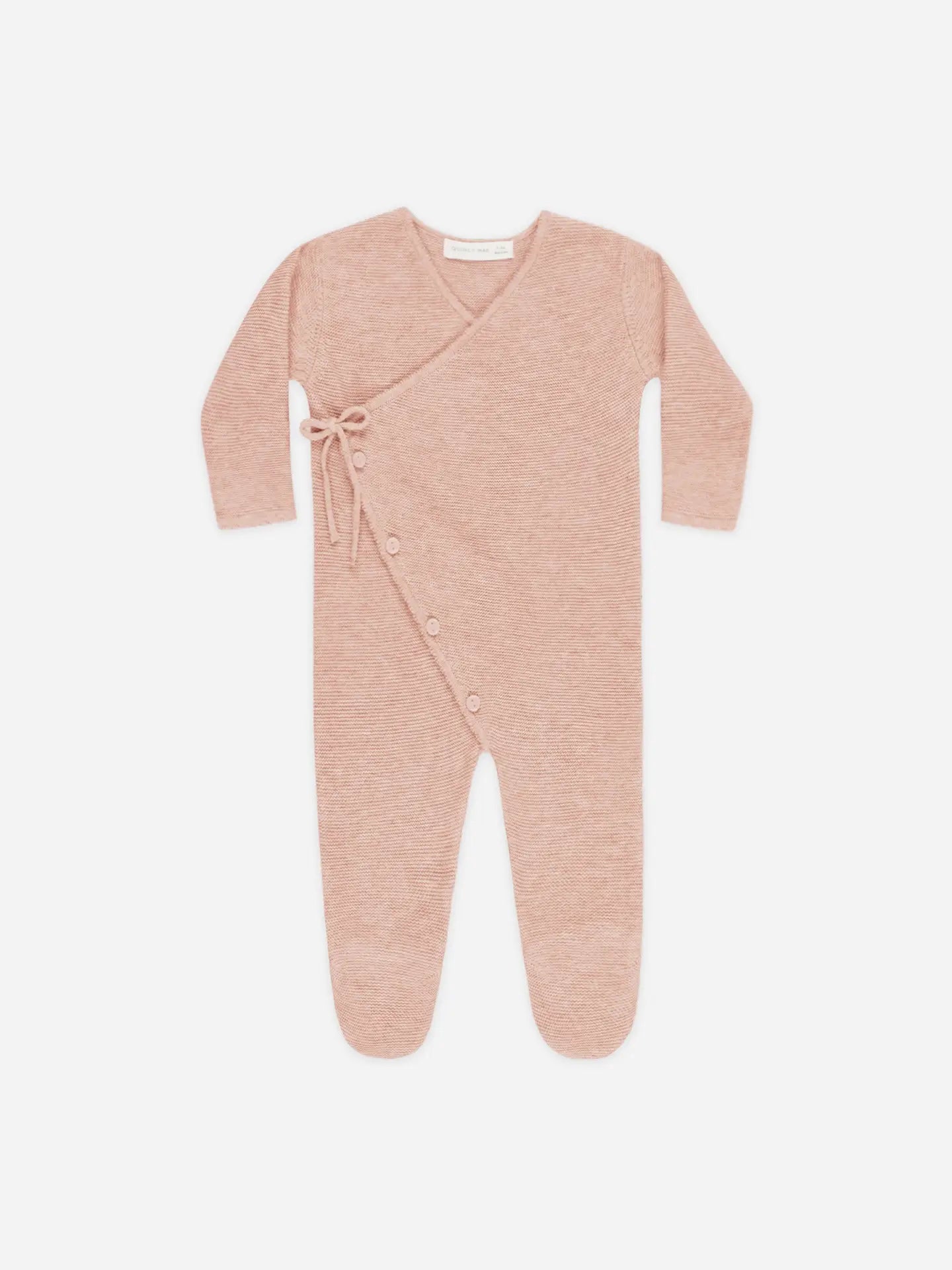 Wrap Knit Footie || Heathered Rose
