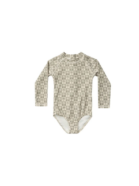 Delphine One-Piece Rashguard - Palm Check