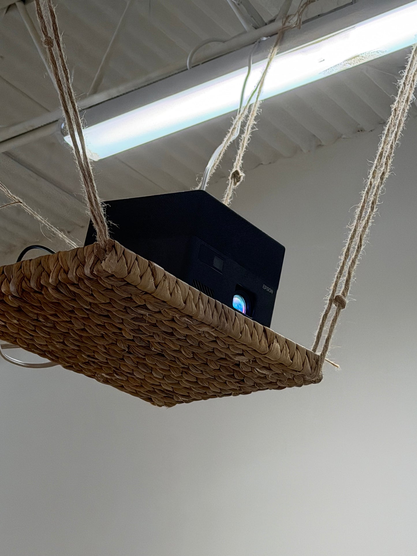 Epson laser projector with motorized screen