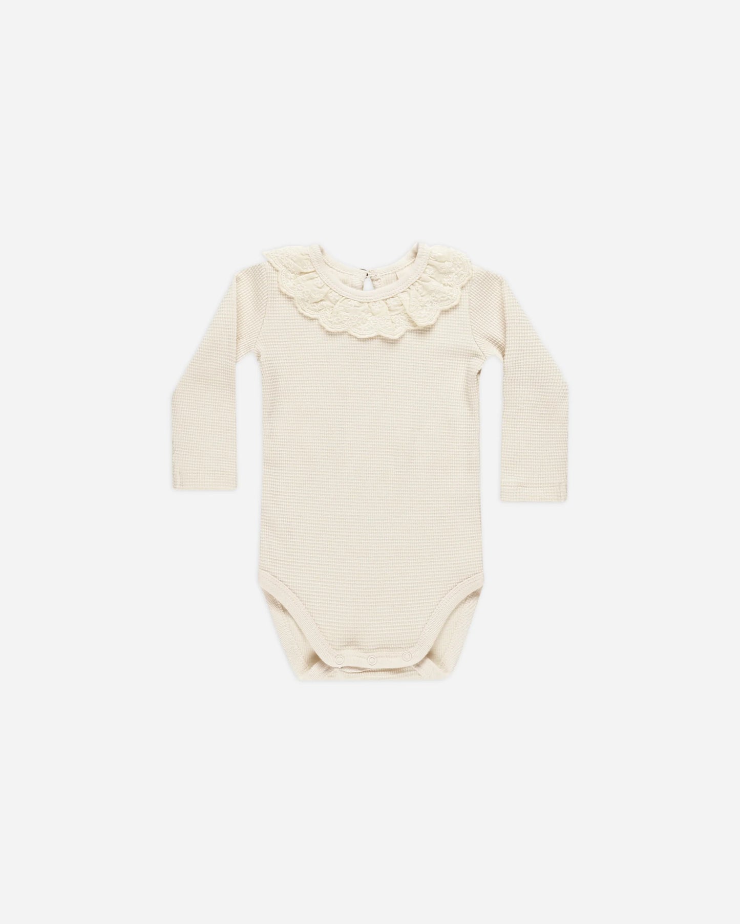 Ruffle Collar Bodysuit || Natural