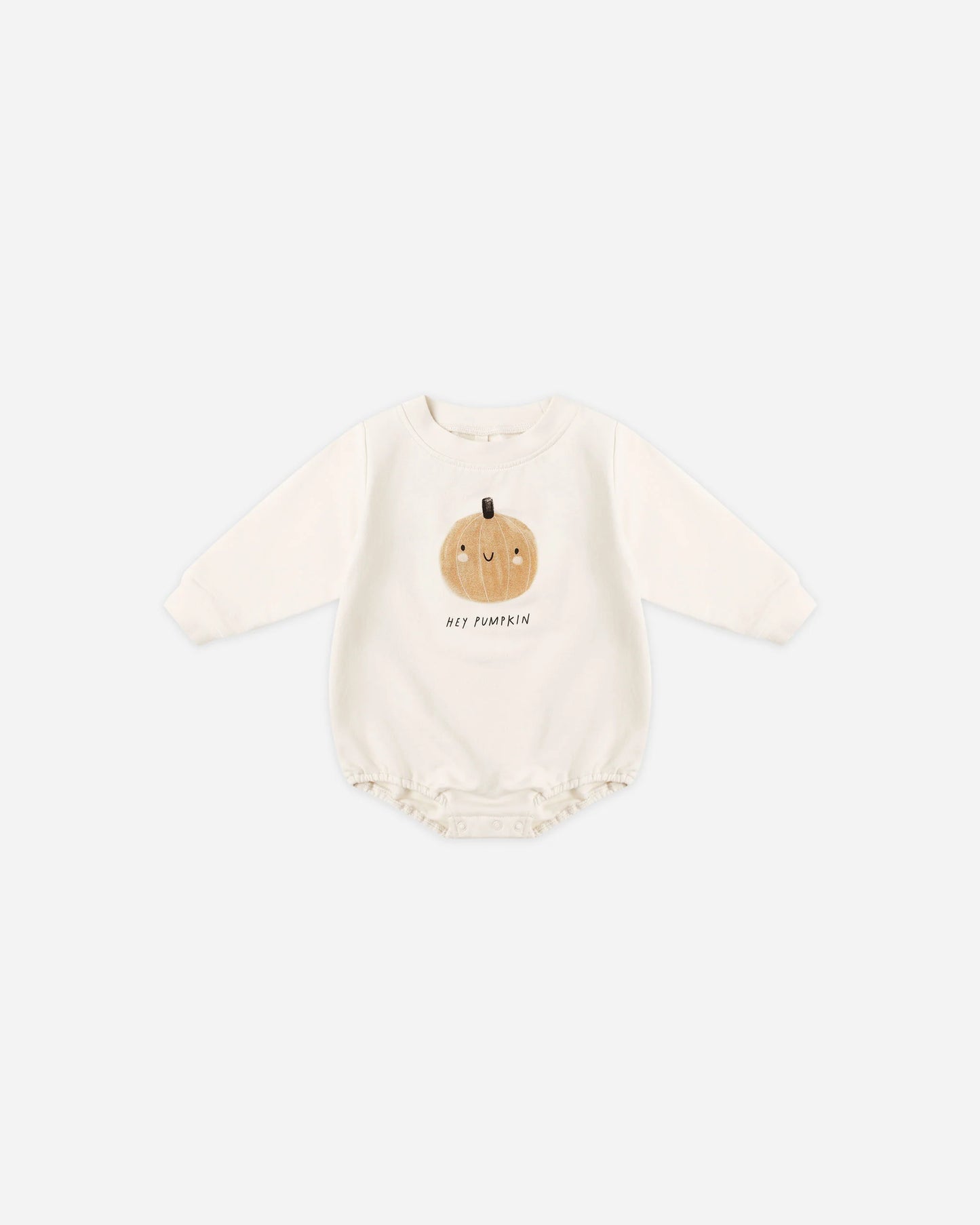 Crewneck Bubble Romper || Pumpkin