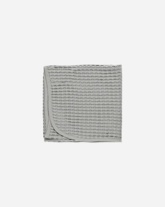 Waffle Baby Blanket || Dusty Blue