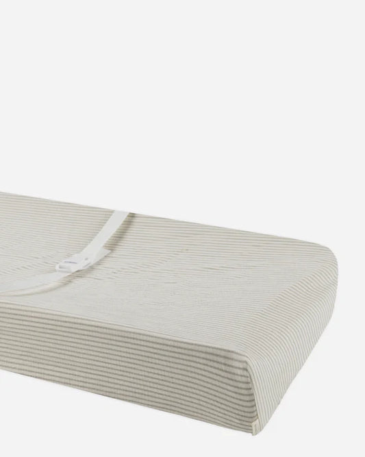 Changing Pad Cover || Basil Stripe