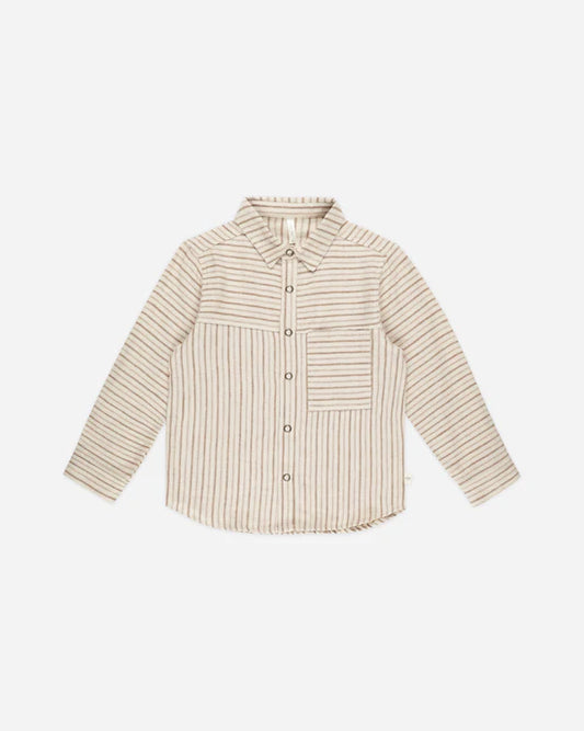 Walker Shirt || Saddle Pinstripe