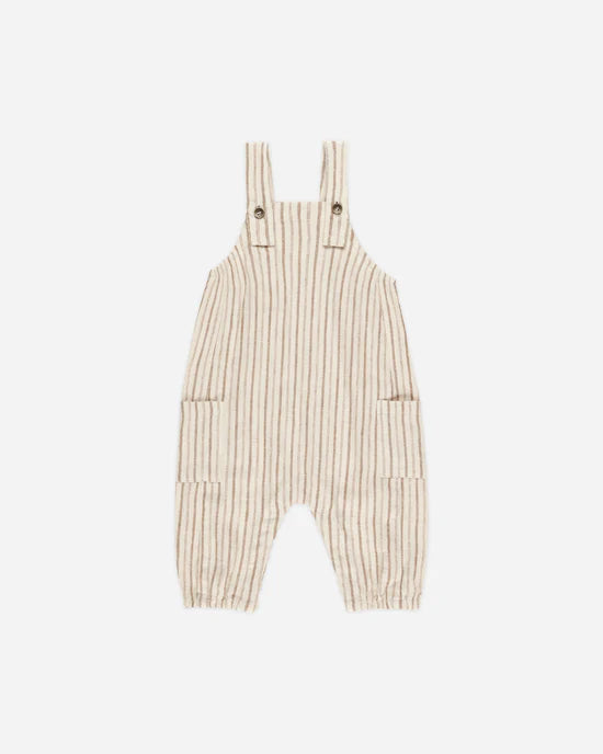 Cargo Baby Overall || Saddle Pinstripe