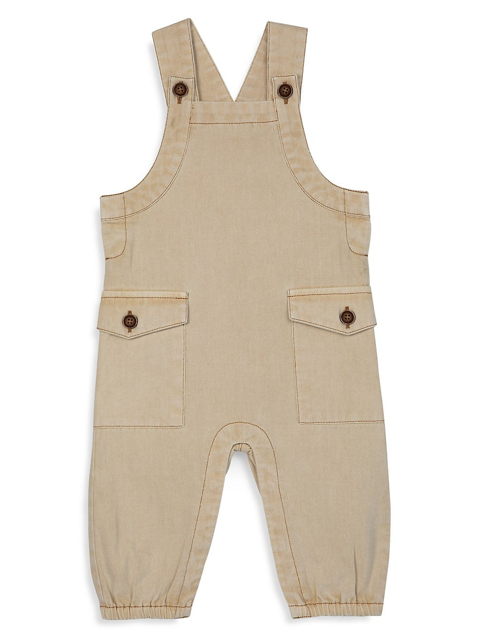 Tan Pocket Twill Overalls