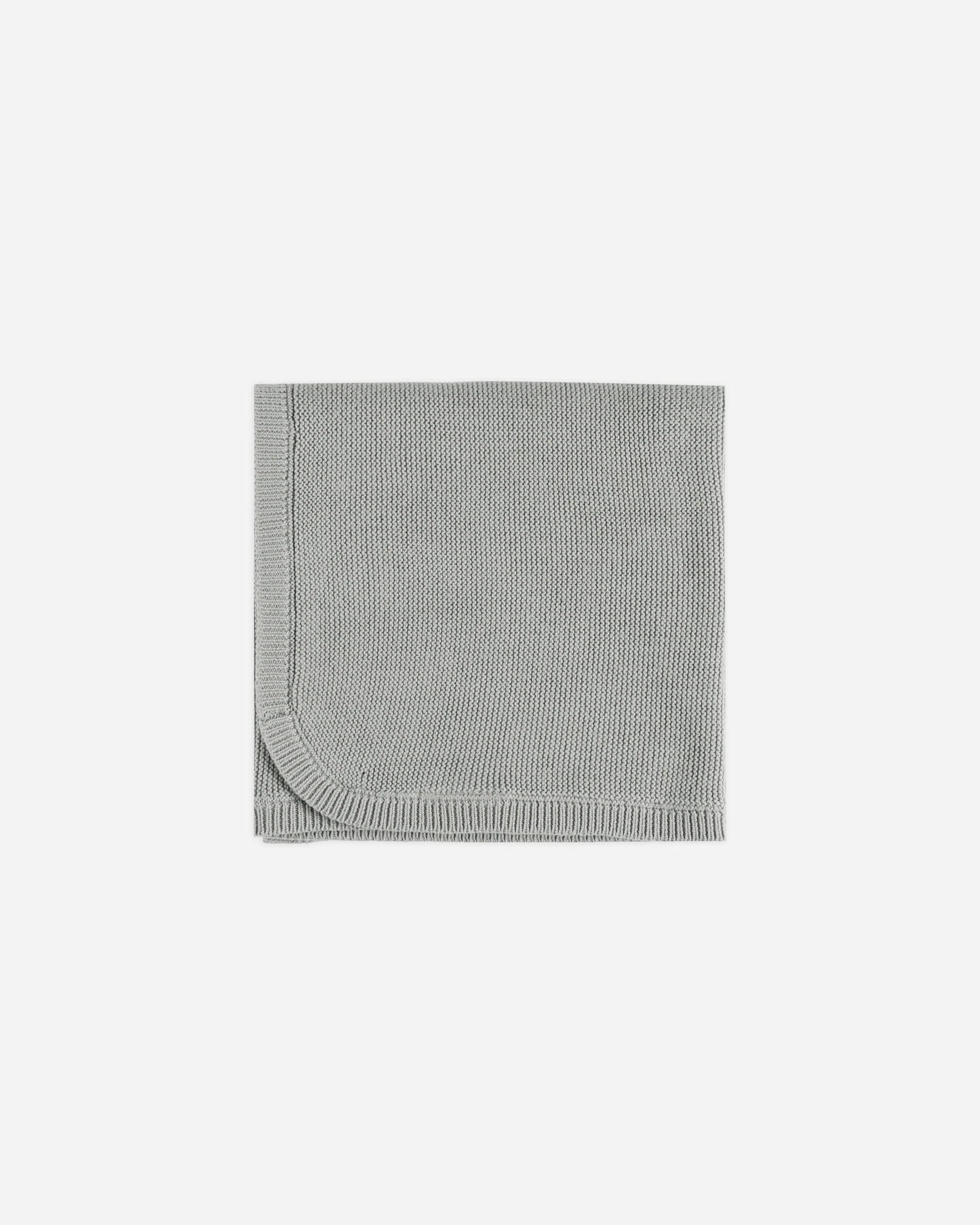 Knit Baby Blanket || Dusty Blue