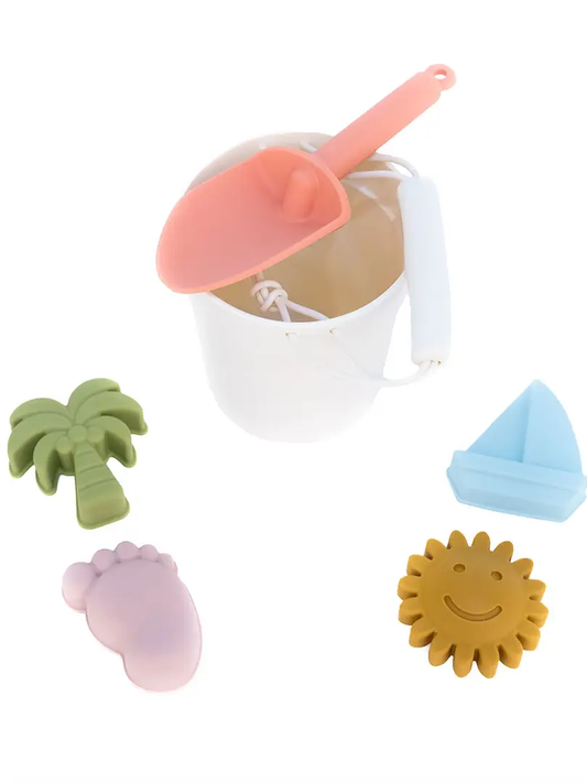 Silcone Beach Bucket Toys Gift Set