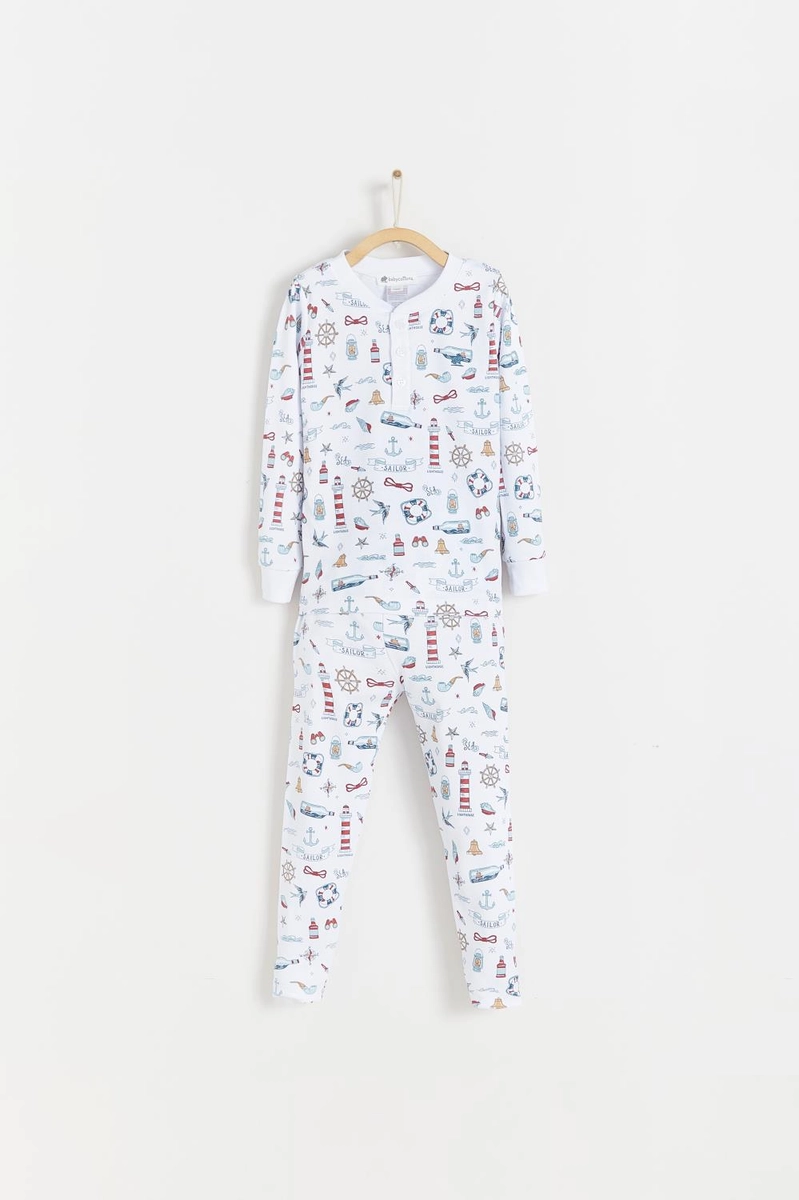 Sailor Snug Fit Long Pajamas