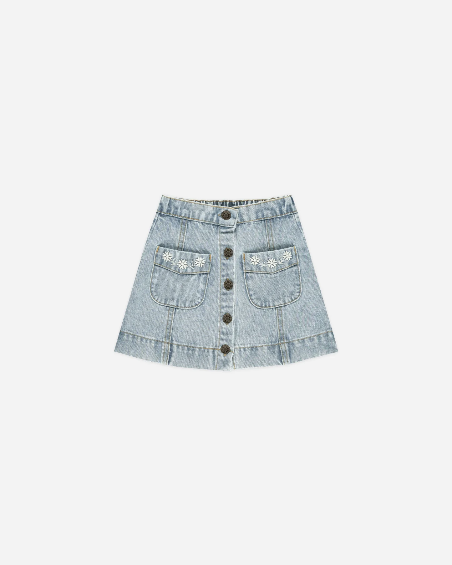 Denver Mini Skirt || Light Washed Denim