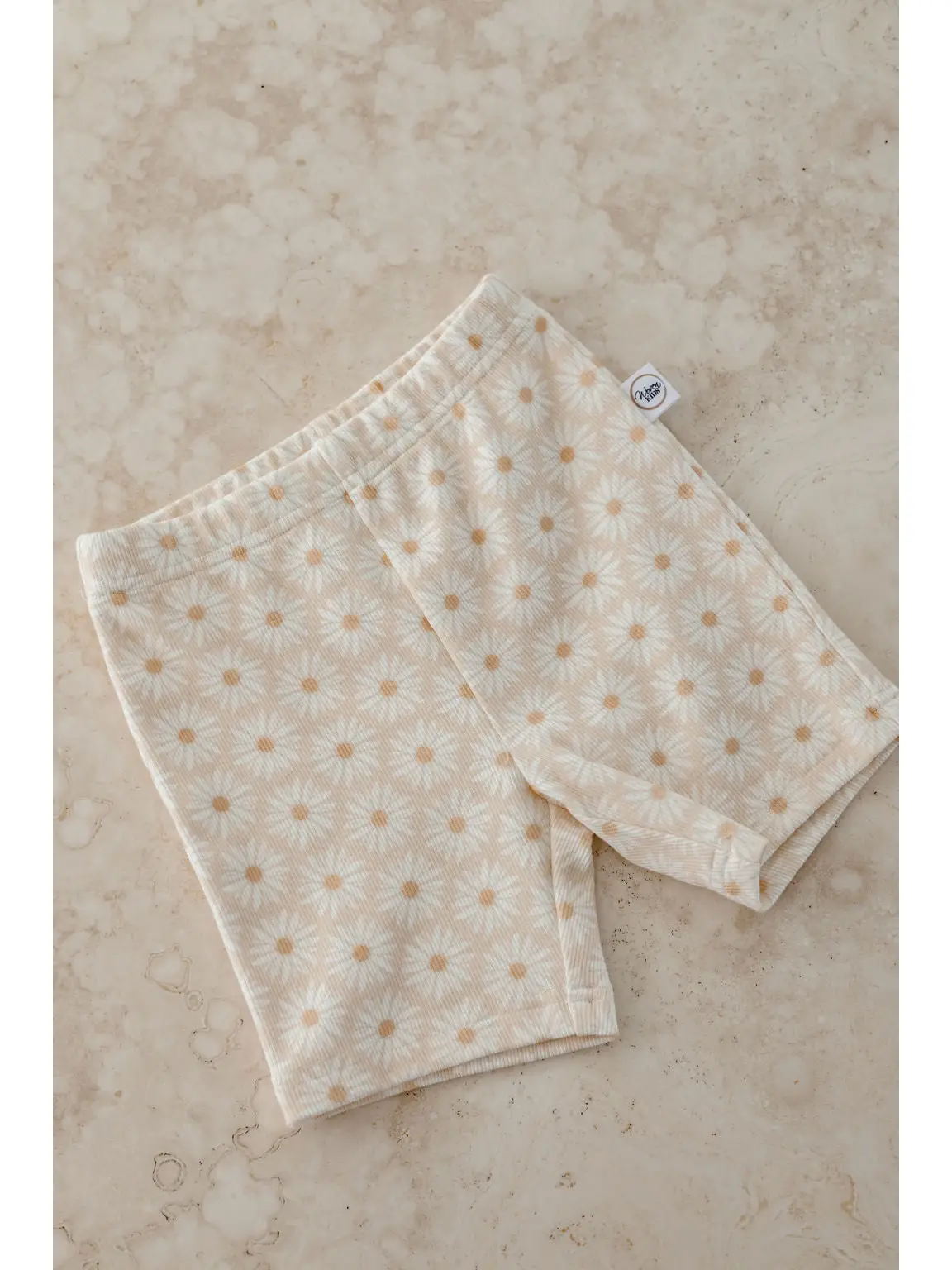 Ribbed Daisy Biker Shorts