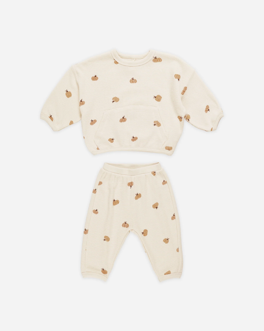 Waffle Slouch Set || Pumpkins