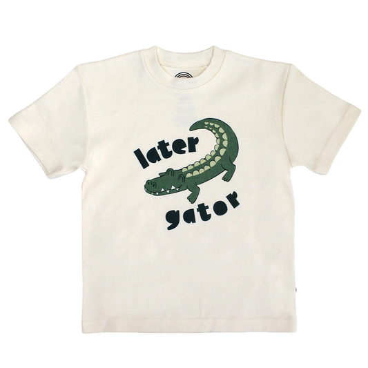 Later Gator Alligator Cotton Toddler Short Sleeve Shirt Tee