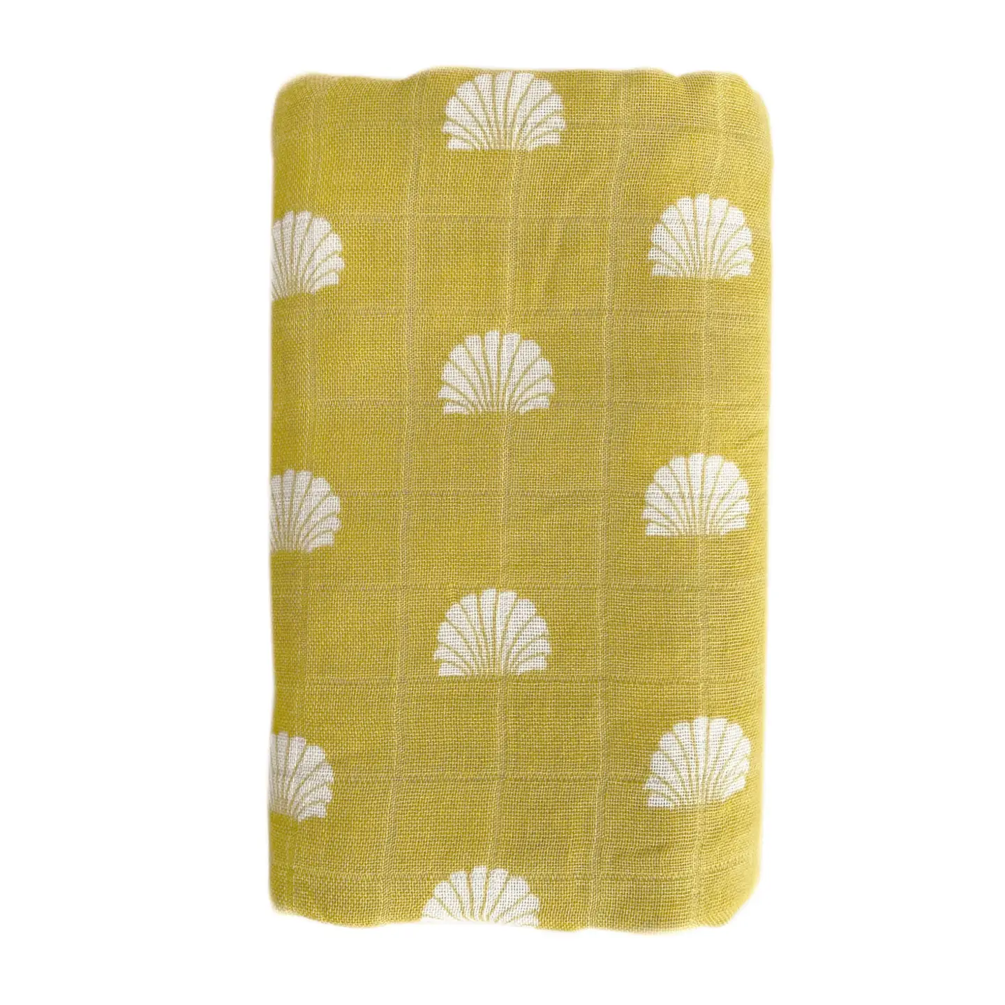 Bamboo & Cotton Muslin Swaddle Wrap Pear -Shell Print