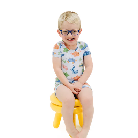 LOUNGEWEAR SHORT SET - CUTE OCEAN CREATURES