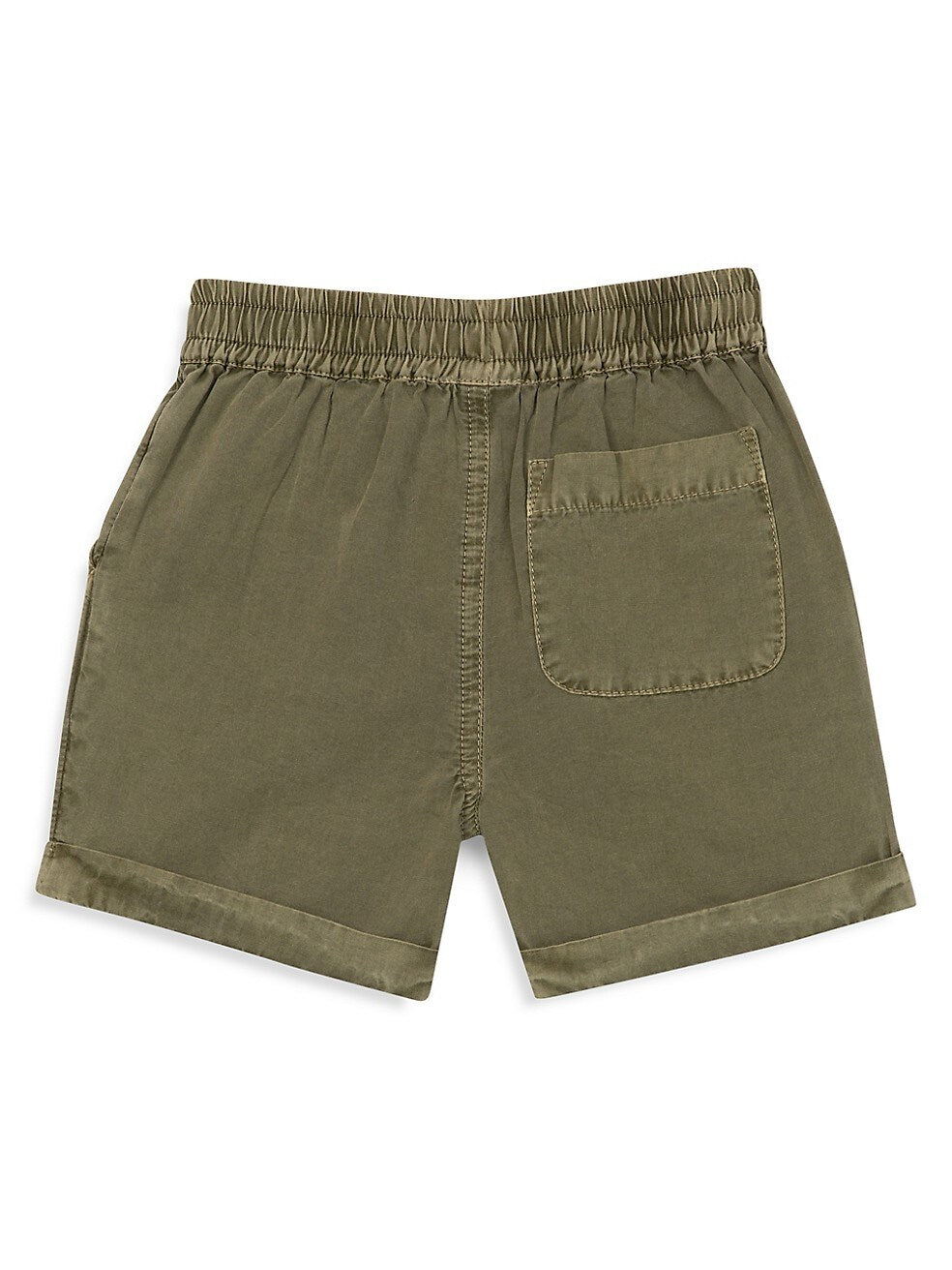 Olive Cotton Woven Shorts