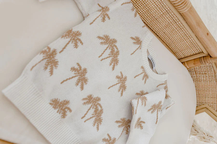 Palm Tree Knit Sweater