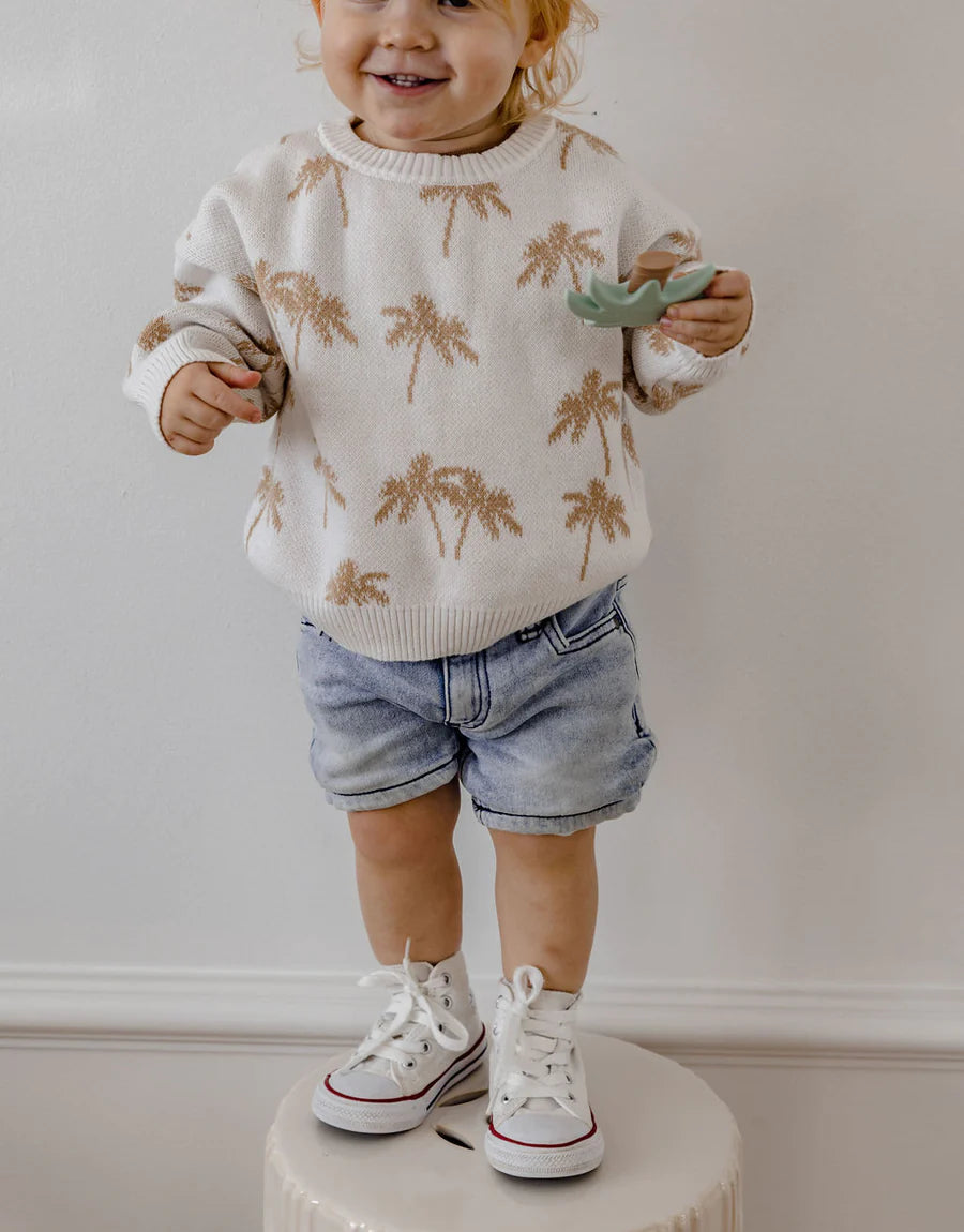 Palm Tree Knit Sweater