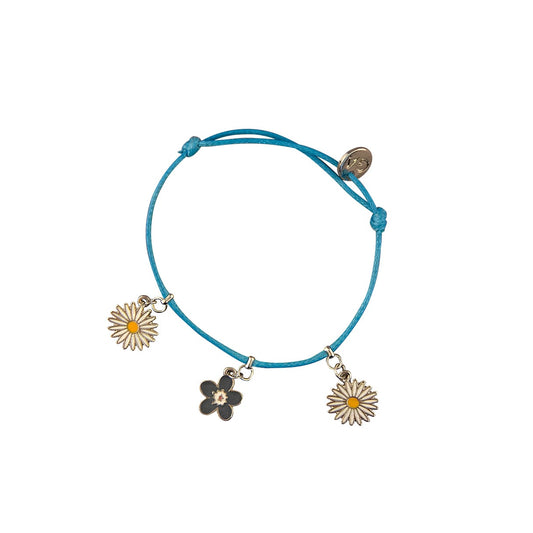 Daisy & Violet Flowers Bracelet